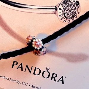 Pandora Magnolia Bloom, Enamel & Pink CZ Spacer